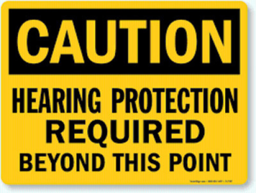 DESCRIPTION: (2) CAUTION HEARING PROTECTION REQUIRED IN THIS AREA SIGN RETAIL$: $18.12 EA QTY: 2