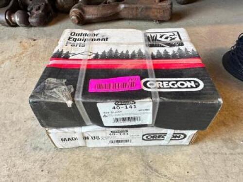 DESCRIPTION: (2) BOXES OF OREGON 40-141 EDGER BLADES ADDITIONAL INFORMATION 50 PER BOX LOCATION: BUILDING 7 THIS LOT IS: SOLD BY THE PIECE QTY: 2