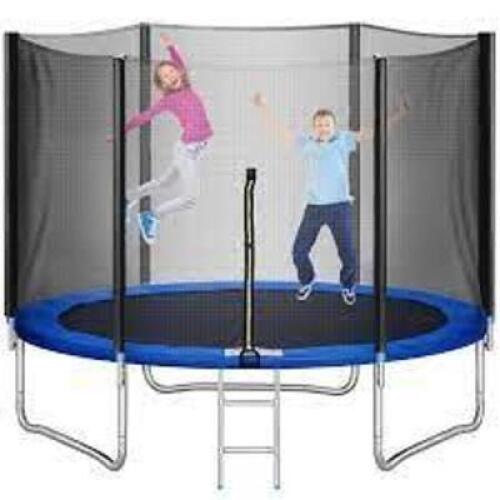 DESCRIPTION: (1) TRAMPOLINE WITH ENCLOSURE NET BRAND/MODEL: TRIPLE TREE #YCBC-PIX-548 RETAIL$: $339.99 EA SIZE: 10 FT QTY: 1