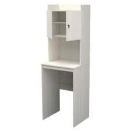 DESCRIPTION: (1) STORAGE CABINET, MINI-FRIDGE AND MICROWAVE CABINET BRAND/MODEL: INVAL #AL-4713 INFORMATION: WASHED OAK / GLACIAL RETAIL$: $260.22 EA