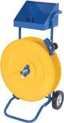 DESCRIPTION: (1) STEEL STRAPPING CART BRAND/MODEL: VESTIL #STRAP-PS-HD INFORMATION: YELLOW, POWDER COATED RETAIL$: $299.88 EA SIZE: 60 LBS QTY: 1