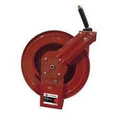 DESCRIPTION: (1) AIR HOSE REEL BRAND/MODEL: AMERICAN FORGE & FOUNDRY #760 INFORMATION: RED RETAIL$: $330.62 EA SIZE: 3/8" X 50' QTY: 1