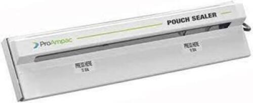 DESCRIPTION: (1) MULTI-PURPOSE COMMERCIAL POUCH SEALER BRAND/MODEL: PROAMPAC #101-1 RETAIL$: $318.93 EA QTY: 1