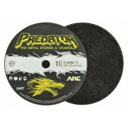 DESCRIPTION: (1) BOX OF (50) CUT OFF WHEEL BRAND/MODEL: PREDATOR #33VF31 INFORMATION: BLACK RETAIL$: $4.09 PER WHEEL SIZE: 3/64" THICK QTY: 1