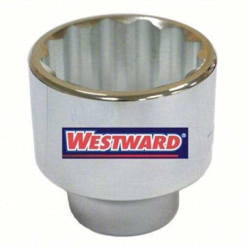 DESCRIPTION: (1) SOCKET BRAND/MODEL: WESTWARD #45J252 INFORMATION: CHROME RETAIL$: $78.56 EA SIZE: 1 IN DRIVE SIZE, 67 MM SOCKET SIZE, 12-POINT, STD Q