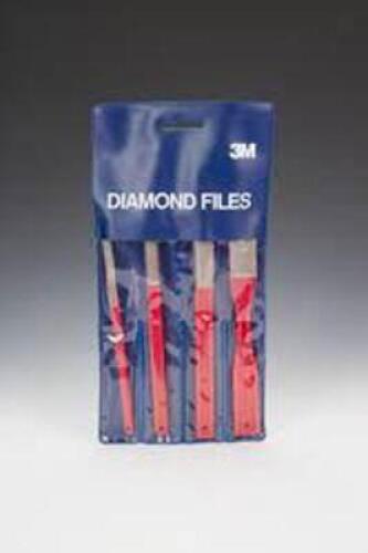 DESCRIPTION: (2) PACKS OF (4) DIAMOND FILES BRAND/MODEL: 3M INFORMATION: BLUE CASE RETAIL$: $199.86 EA SIZE: 4 PIECES QTY: 2