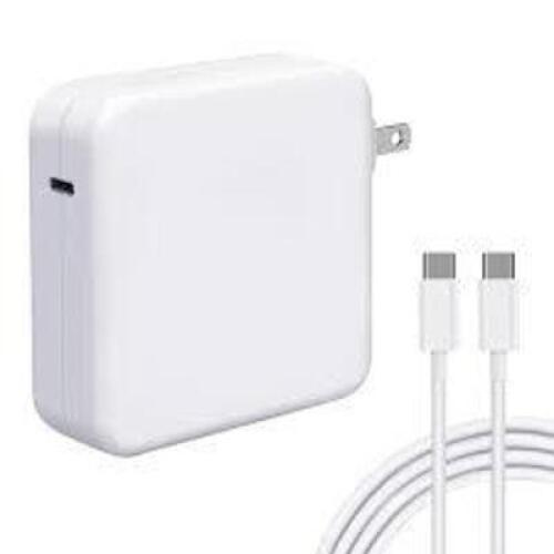 DESCRIPTION: (2) USB-C POWER ADAPTER BRAND/MODEL: APPLE INFORMATION: WHITE, NO CORDS INCLUDED RETAIL$: $35.99 EA SIZE: 87W QTY: 2