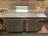 60" WORK TOP TWO-SECTION FREEZER W/ 5" BACKSPLASH - 4