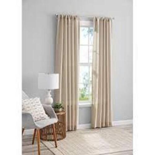 DESCRIPTION: (1) SHEER PANEL BRAND/MODEL: MAINSTAYS INFORMATION: PAPYRUS BEIGE RETAIL$: $8.00 EA SIZE: 50X95 QTY: 1
