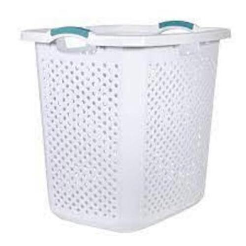 DESCRIPTION: (1) LAUNDRY BASKET BRAND/MODEL: HOME LOGIC LAMPER XL INFORMATION: WHITE RETAIL$: $15.98 EA SIZE: 2.5 BU QTY: 1
