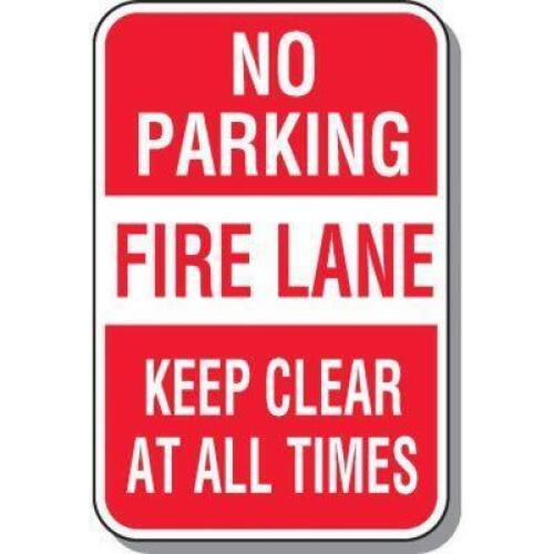 DESCRIPTION: (6) NO PARKING FIRE LANE SIGNS BRAND/MODEL: ACCUFORM RETAIL$: $56.78 EA SIZE: ALUMINUM QTY: 6