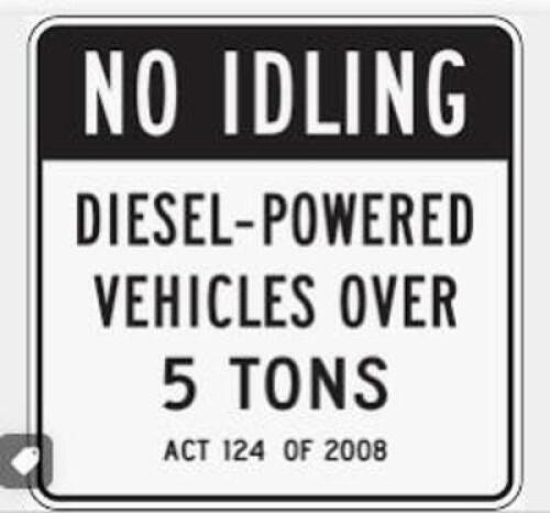 DESCRIPTION: (1) NO IDLING SIGN BRAND/MODEL: ROAD TRAFFIC SIGNS RETAIL$: $181.84 EA SIZE: ALUMINUM QTY: 1