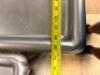 DESCRIPTION: 100" X 36" THREE WELL STAINLESS POT SINK W/ LEFT AND RIGHT DRY BOARDS. ADDITIONAL INFORMATION COMES W/ SPRAYER NOZZLE. SIZE 100" X 36" LO - 5
