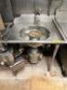 DESCRIPTION: 24" RIGHT SIDE STAINLESS SOIL TABLE W/ INSINKERATOR DISPOSAL AND SPRAYER NOZZLE SIZE 24" LOCATION: KITCHEN QTY: 1 - 2