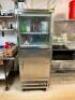 DESCRIPTION: BEVERAGE AIR SPLIT DOOR COMMERCIAL COOLER W/ TOP GLASS DOOR. BRAND / MODEL: BEVERAGE AIR R118-HGS ADDITIONAL INFORMATION 115 VOLT, 1 PHAS - 2