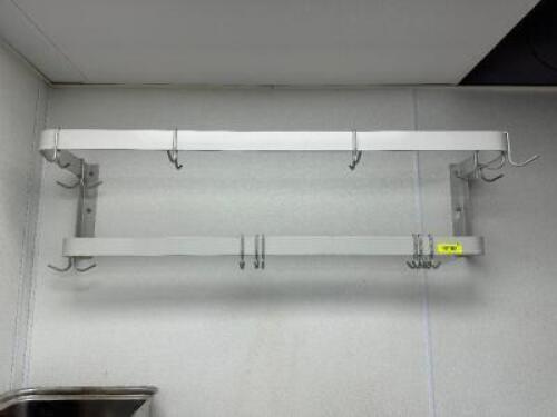 DESCRIPTION: 36" WALL MOUNTED TWO TIER POT RACK LOCATION: RESTAURANT QTY: 1