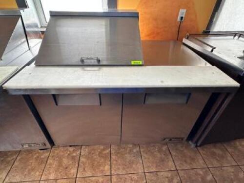 DESCRIPTION: TRUE 48" SANDWICH PREP TOP COOLER. BRAND / MODEL: TRUE TSSU-48-12M-B ADDITIONAL INFORMATION SN# 1-4051964, 115 VOLT . 1 PHASE LOCATION: R