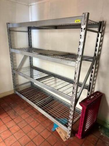 DESCRIPTION: 72" X 18" FOUR TIER METAL RACK SIZE 72" X 18" LOCATION: RESTAURANT QTY: 1