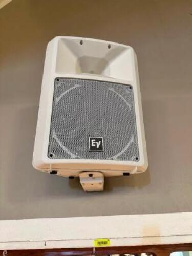 DESCRIPTION: EV SX300 LOUDSPEAKER W/ WALL MOUNT BRAND / MODEL: EV SX-300 LOCATION: MAIN HALL QTY: 1
