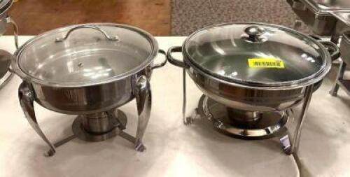 DESCRIPTION: (2) ROUND STAINLESS CHAFING DISHES LOCATION: MAIN HALL QTY: 2