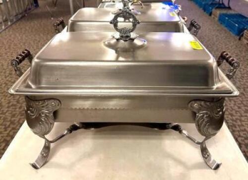 DESCRIPTION: DECORATIVE STAINLESS CHAFING DISH LOCATION: MAIN HALL QTY: 1