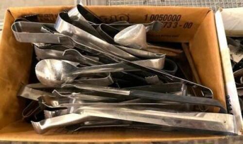 DESCRIPTION: BOX OF ASSORTED TONGS LOCATION: MAIN HALL QTY: 1