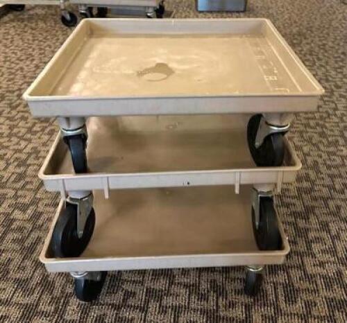 DESCRIPTION: (3) DISH RACK DOLLIES LOCATION: MAIN HALL QTY: 3