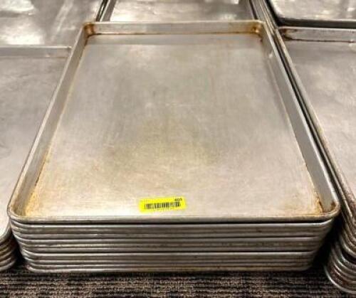 DESCRIPTION: (12) FULL SIZE SHEET PANS LOCATION: MAIN HALL QTY: 12