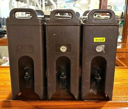 DESCRIPTION: (3) INSULATED BEVERAGE DISPENSERS BRAND/MODEL: CARLISLE LOCATION: MAIN HALL QTY: 3