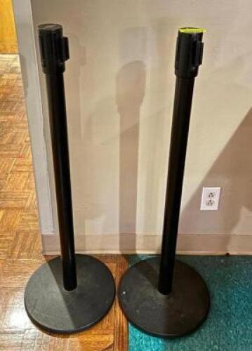 DESCRIPTION: (2) STANCHIONS BRAND/MODEL: TENSABARRIER LOCATION: MAIN HALL QTY: 2