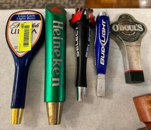 DESCRIPTION: (5) ASSORTED TAP HANDLES LOCATION: MAIN HALL THIS LOT IS: SOLD BY THE PIECE QTY: 5