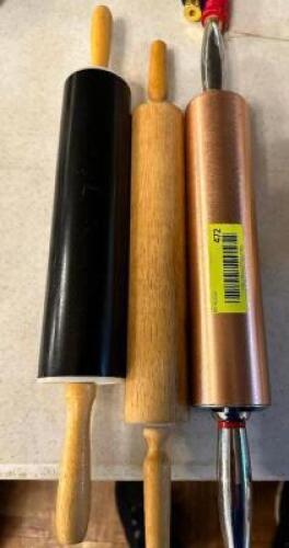 DESCRIPTION: (3) ROLLING PINS LOCATION: MAIN HALL THIS LOT IS: SOLD BY THE PIECE QTY: 3