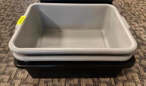 DESCRIPTION: (3) PLASTIC BUS TUBS LOCATION: MAIN HALL THIS LOT IS: SOLD BY THE PIECE QTY: 3