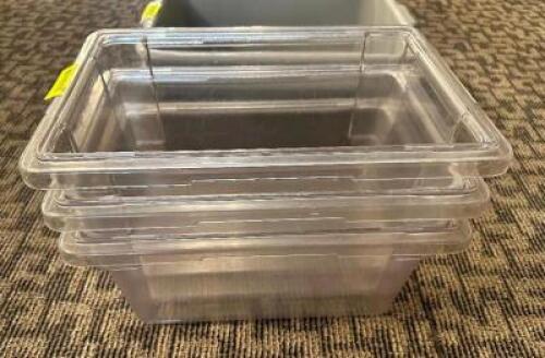 DESCRIPTION: (3) PLASTIC 3 GALLON CONTAINERS LOCATION: MAIN HALL THIS LOT IS: SOLD BY THE PIECE QTY: 3