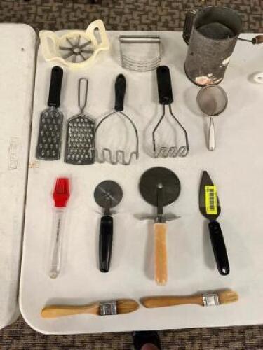 DESCRIPTION: (1) LOT OF ASSORTED UTENSILS. LOCATION: MAIN HALL THIS LOT IS: ONE MONEY QTY: 1