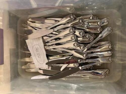DESCRIPTION: (40) STAINLESS KNIVES LOCATION: MAIN HALL THIS LOT IS: SOLD BY THE PIECE QTY: 50