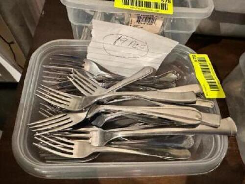 DESCRIPTION: (18) STAINLESS FORKS LOCATION: MAIN HALL THIS LOT IS: SOLD BY THE PIECE QTY: 18