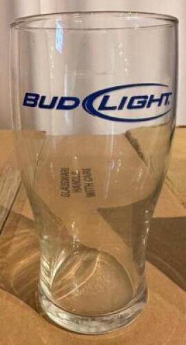 DESCRIPTION: (24) BUD LIGHT LOGO BAR GLASSES LOCATION: MAIN HALL THIS LOT IS: SOLD BY THE PIECE QTY: 24
