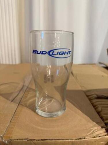 DESCRIPTION: (24) BUD LIGHT LOGO BAR GLASSES LOCATION: MAIN HALL THIS LOT IS: SOLD BY THE PIECE QTY: 48