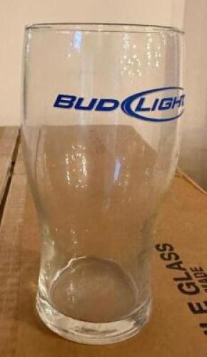 DESCRIPTION: (24) BUD LIGHT LOGO BAR GLASSES LOCATION: MAIN HALL THIS LOT IS: SOLD BY THE PIECE QTY: 48