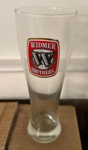 DESCRIPTION: (12) WIDMER LOGO PILSNER GLASSES LOCATION: MAIN HALL THIS LOT IS: SOLD BY THE PIECE QTY: 12