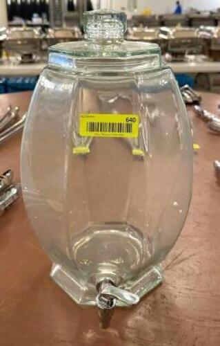 DESCRIPTION: GLASS BEVERAGE DISPENSER LOCATION: MAIN HALL QTY: 1