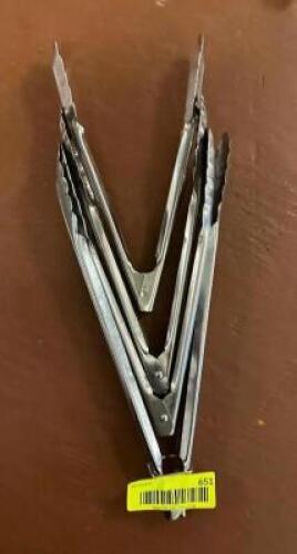 (4) STAINLESS TONGS
