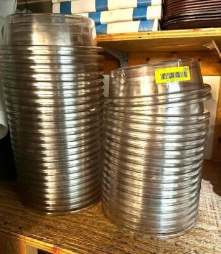 DESCRIPTION: (30) PLASTIC PLATE COVERS LOCATION: MAIN HALL THIS LOT IS: ONE MONEY QTY: 1