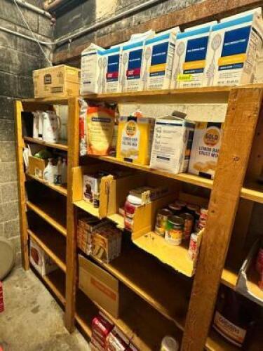 DESCRIPTION: CONTENTS OF SHELF - ASSORTED FOOD PRODUCT LOCATION: KITCHEN THIS LOT IS: ONE MONEY QTY: 1