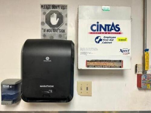 DESCRIPTION: WALL MOUNTED FIRST AID KIT W/ CONTENTS LOCATION: KITCHEN QTY: 1