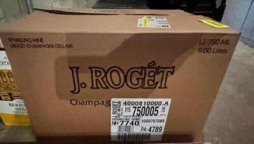 DESCRIPTION: (2) CASES OF ROGET CHAMPAGNE ADDITIONAL INFORMATION 12 BOTTLE PER CASE. LOCATION: KITCHEN THIS LOT IS: SOLD BY THE PIECE QTY: 2