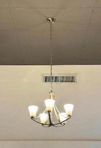 DESCRIPTION: (6) 5-LIGHT CHANDELIERS LOCATION: MAIN HALL QTY: 6