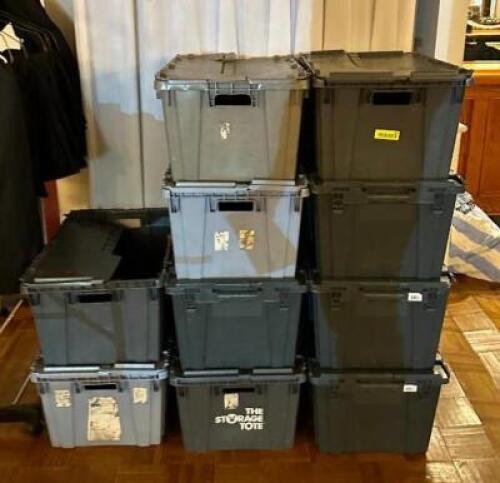 DESCRIPTION: (10) PLASTIC STORAGE CONTAINERS LOCATION: MAIN HALL QTY: 10