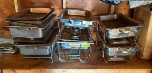 DESCRIPTION: ASSORTED CHAFING DISHES LOCATION: SHED QTY: 1